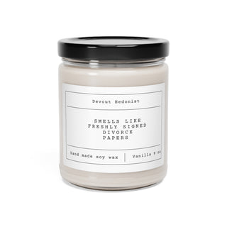 Smells like freshly signed divorce papers - candle