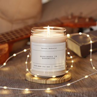 Happiness is Expensive candle